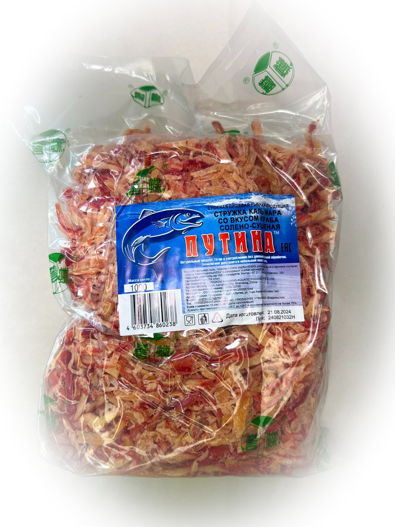 Кальмар стружка со вкусом краба "Розовая" (ПУТИНА) в Бирюлево