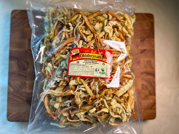Нитка ЖАРЕНАЯ "Васаби" Oktobersnack 1 кг (сырный продукт) в Бирюлево